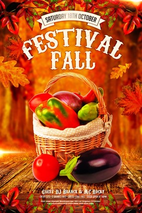 秋季蔬菜促销海报PS